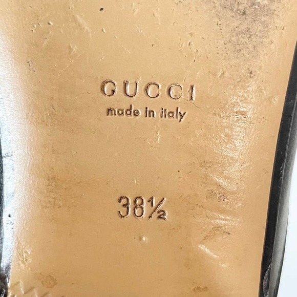 Gucci Princetown Horsebit Black Mule Shoes Loafer Leather Slipper EU 38.5 US 8.5 - Picture 6 of 10